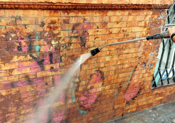Brick Graffiti Cleaning in Richmond